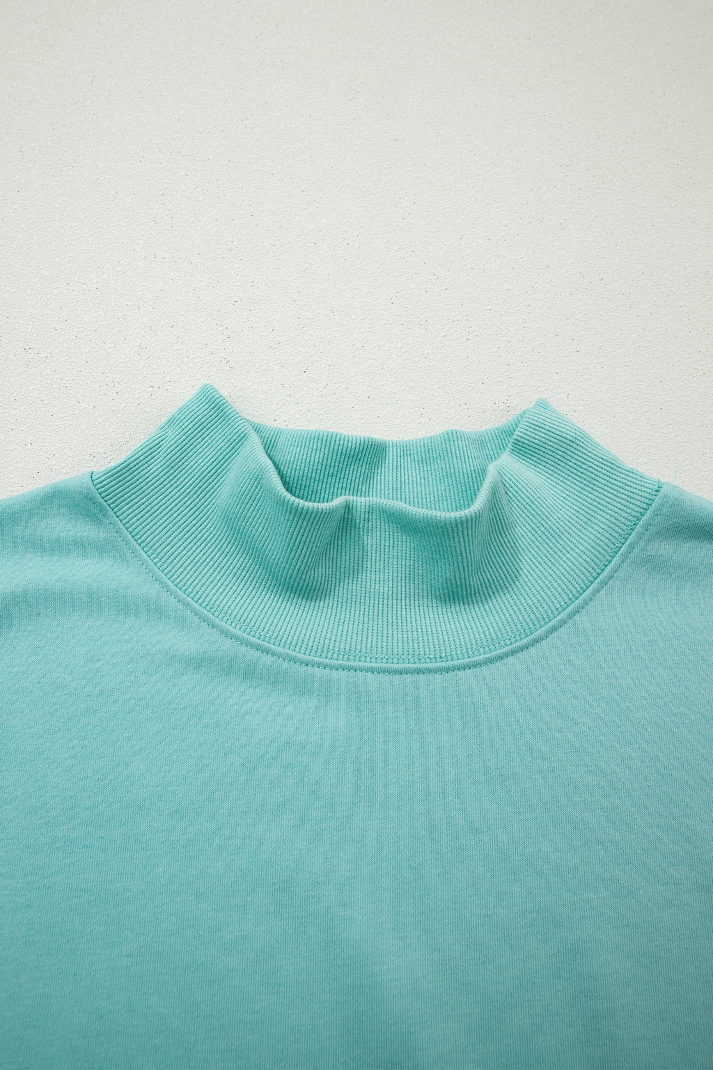 Black Solid Color High Neck Cap Sleeve Loose Top