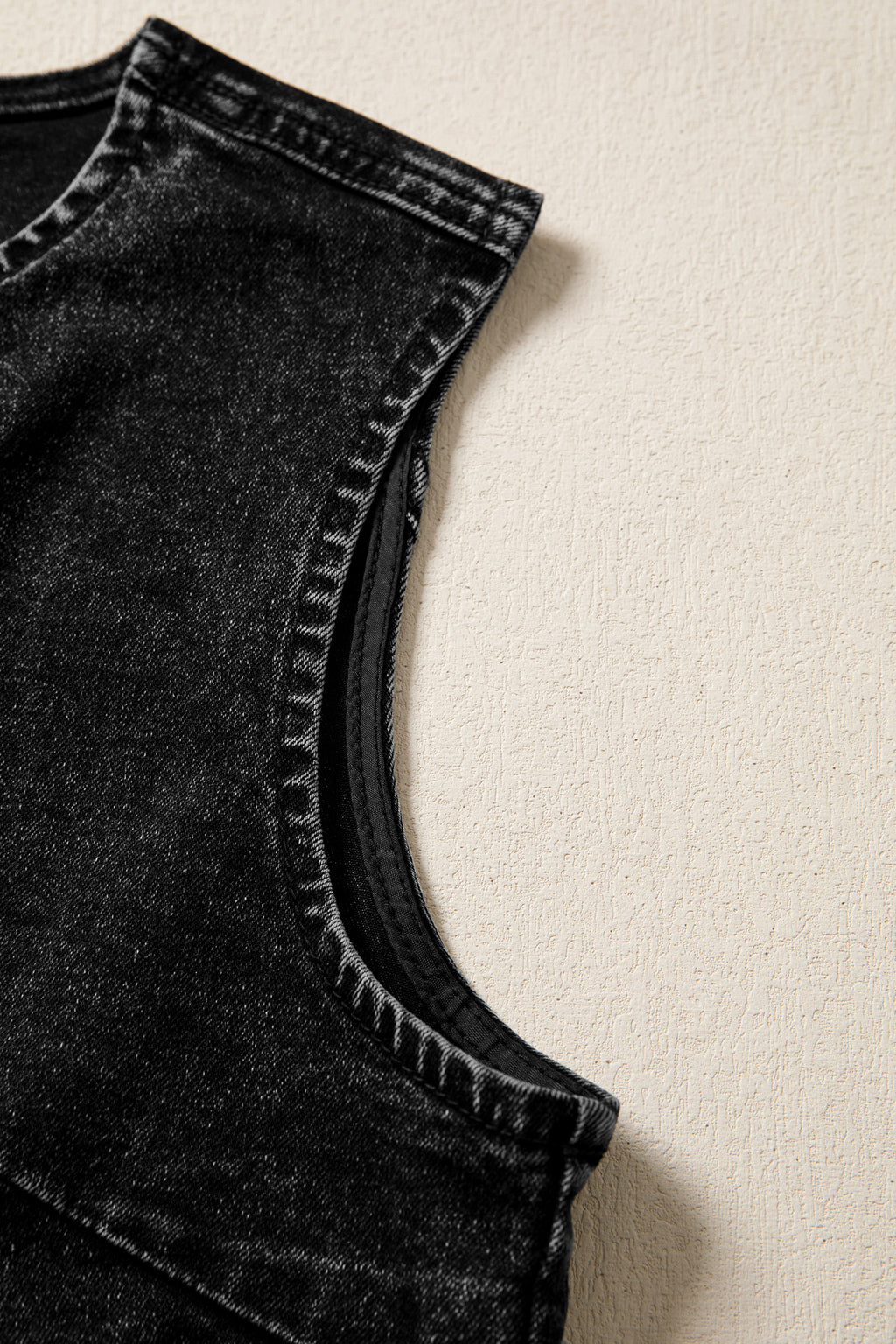 Myosotis Buttoned Front Slit Denim Vest