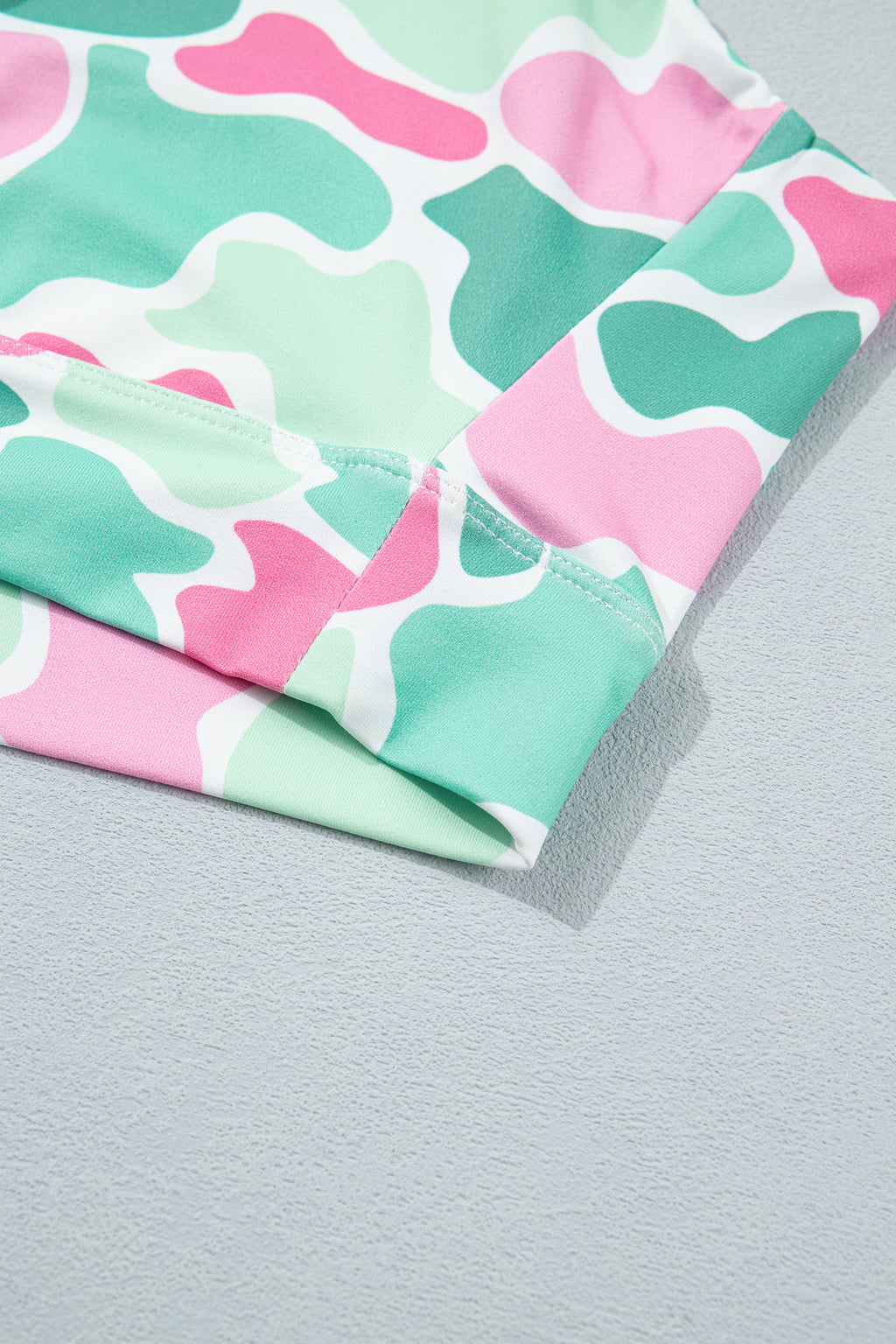 Multicolour Camouflage Printed Cropped Tank Athleisure 2pcs Short Set
