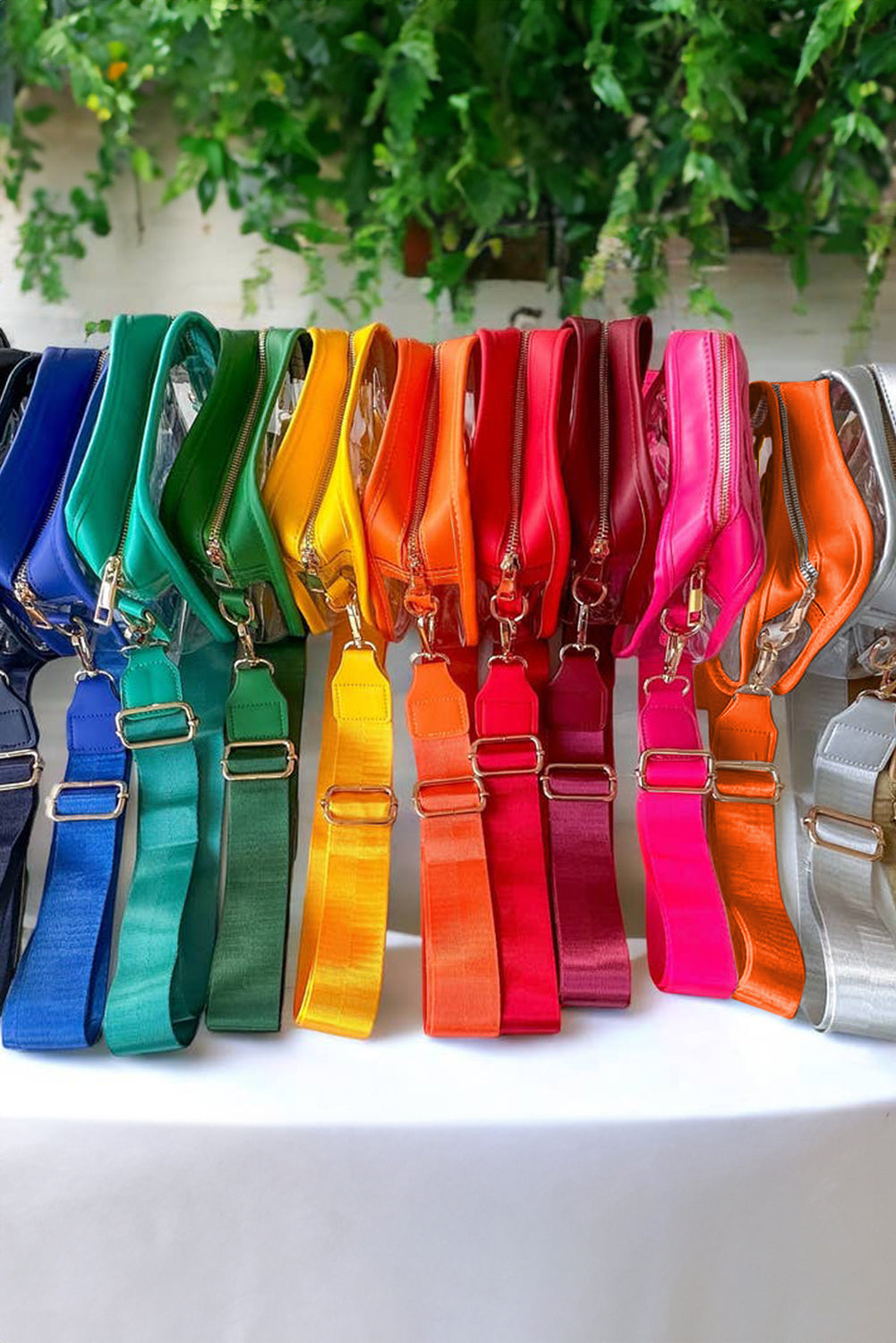Black Clear PVC GAME DAY Summer Fashion Single Shoulder Bag