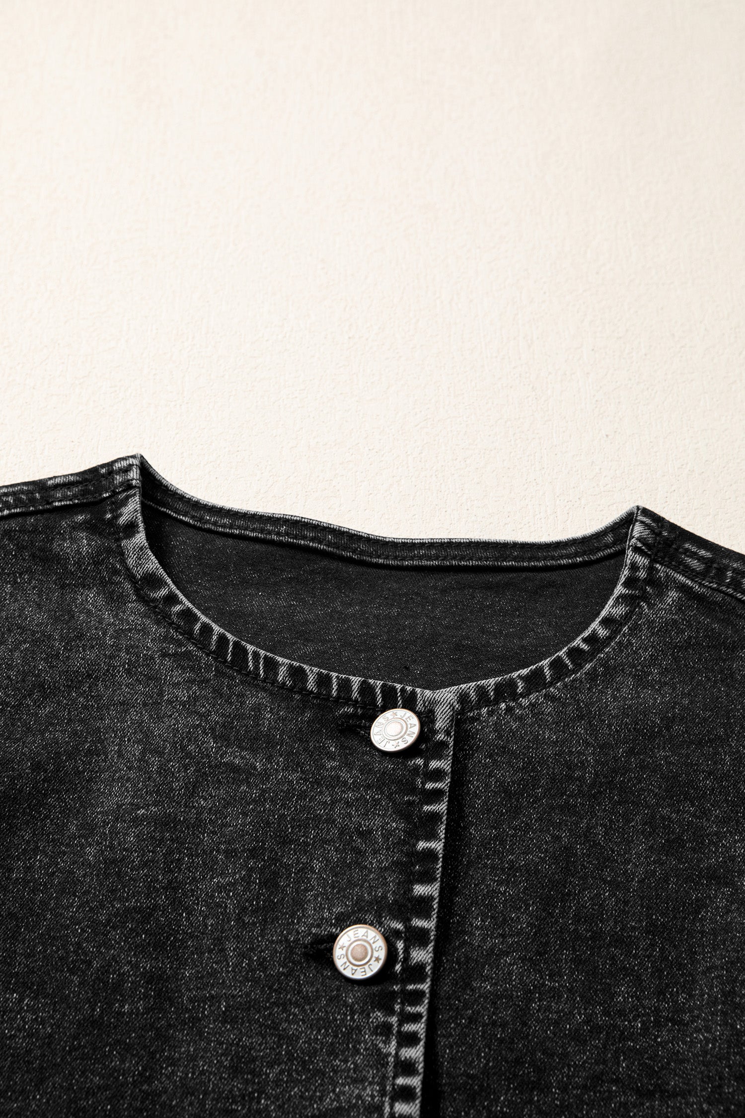 Myosotis Buttoned Front Slit Denim Vest