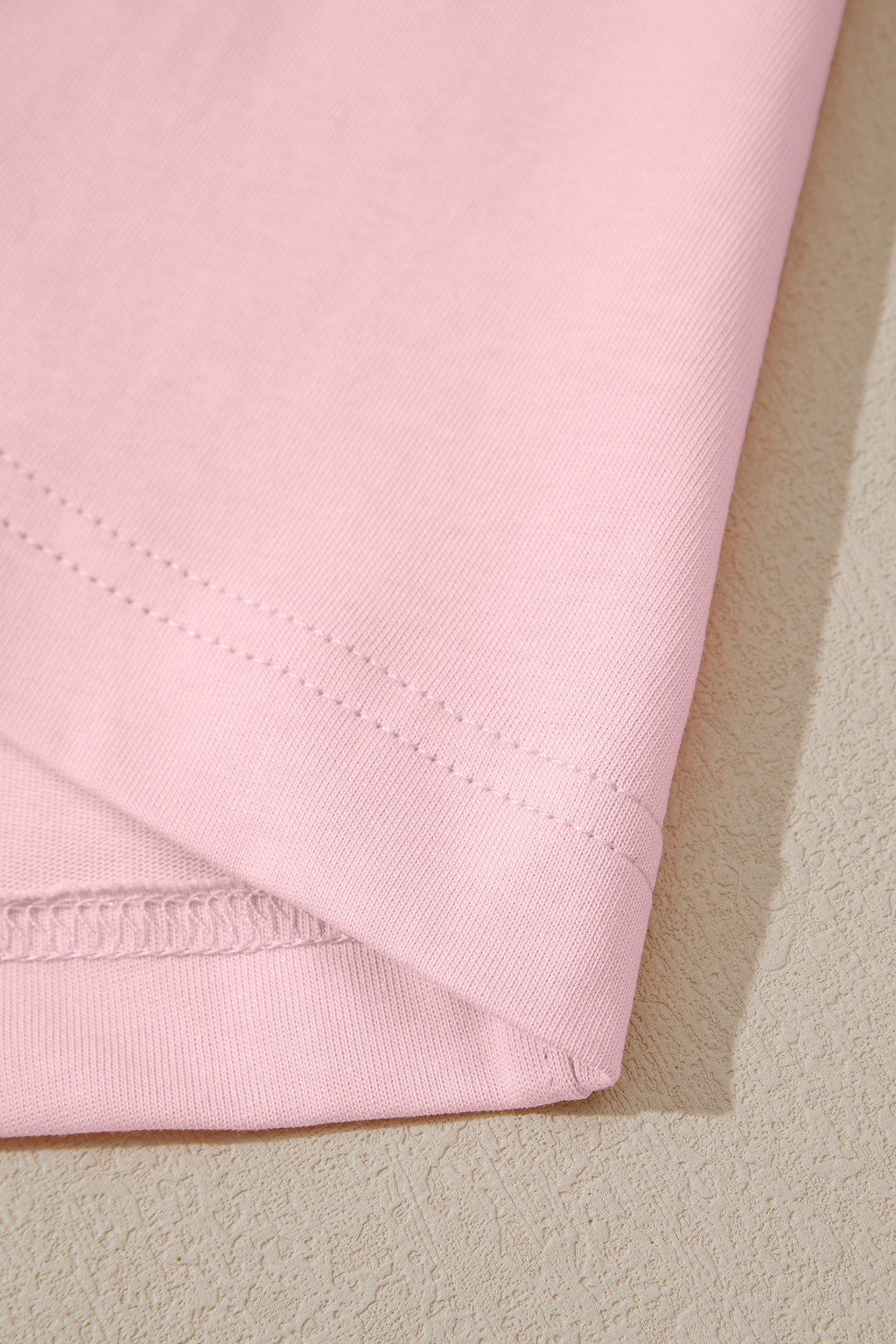 Beige Stitched Detail Loose Tank Top Cotton 2pcs Short Set