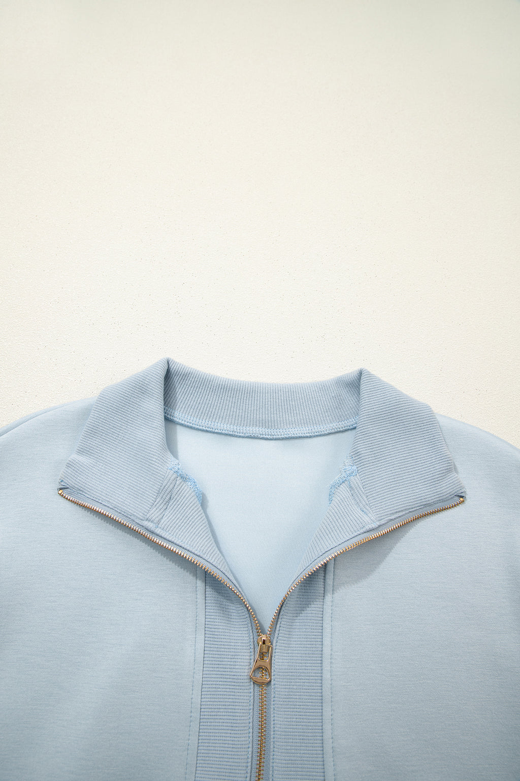 Light Grey Half Zip Polo Tee Casual Pant Set