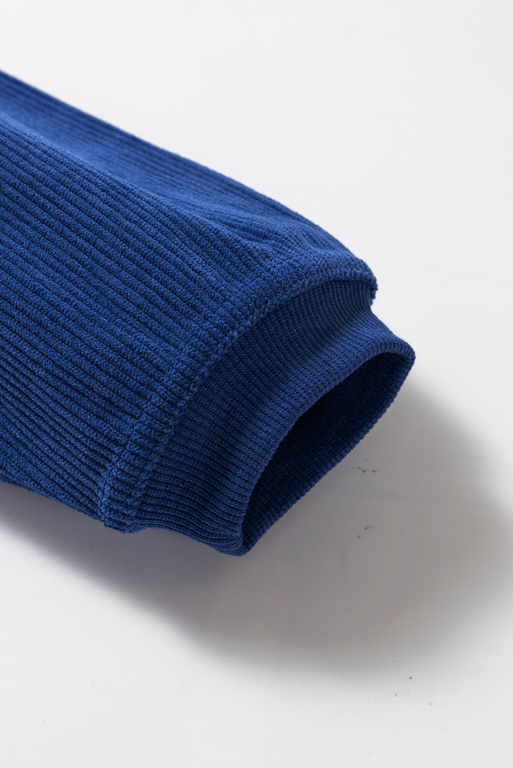 Orange Plain Drop Sleeve Crinkle Rib Oversized Sweatshirt